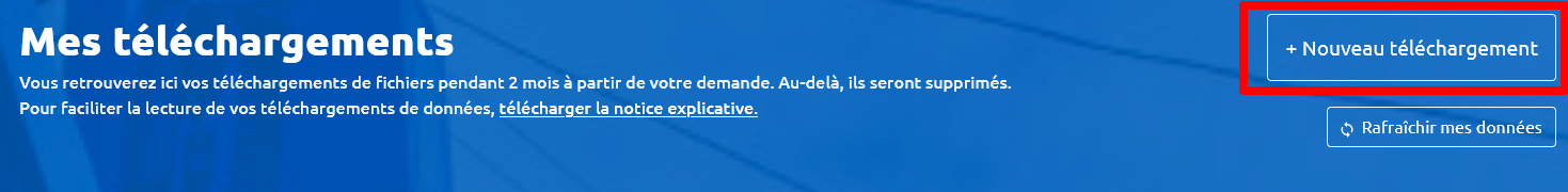 1ère étape pour télécharger les données sur le site Enedis